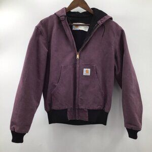 Carhartt  Distressed Plum Hooded Jacket